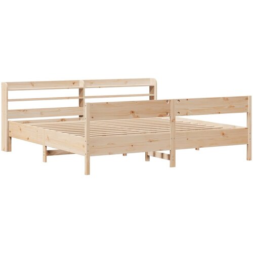 VidaXL Okvir kreveta bez madraca 200 x 200 cm od masivne borovine Slike