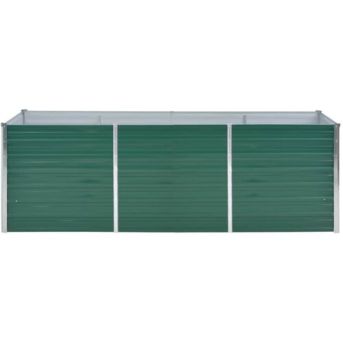  Vrtna sadilica od pocinčanog čelika 240 x 80 x 77 cm zelena Slike