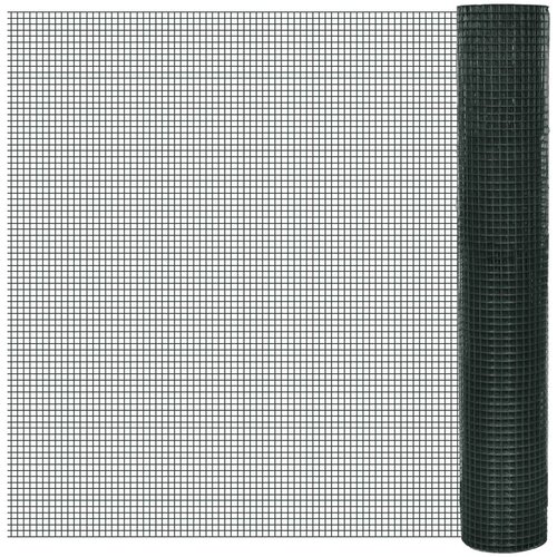 vidaXL Žična ograja pocinkana s PVC oblogo 10x1 m zelena Cene