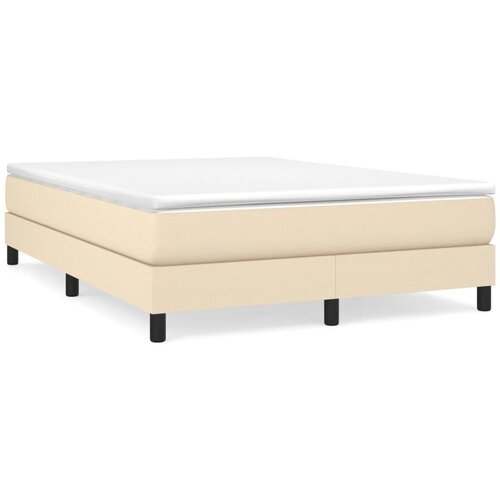 VidaXL Box spring posteljni okvir krem 140x200 cm blago, (20736068) Slike