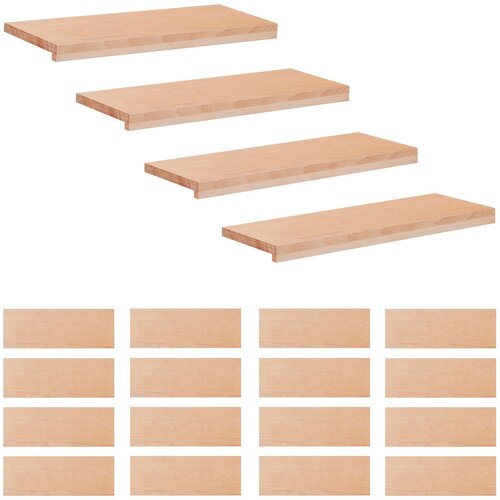 Step treads 20 kom. 80 x 25 x 2 cm Prirodna Čvrsto drvo bukve Cijene