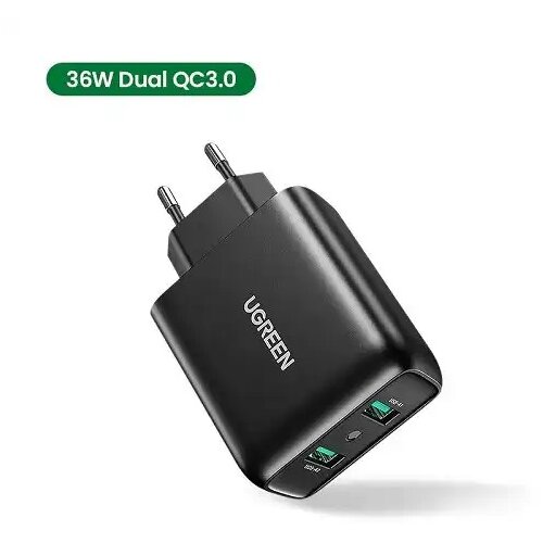 Ugreen cd161 usb brzi punjač 3.0 2 usb 36w ( 10216 ) Slike