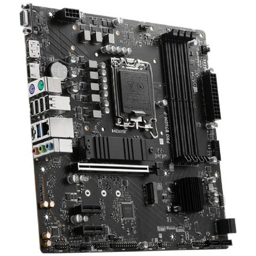 MSI PRO B760M-P Motherboard, Micro-ATX - Supports 14th/13th/12th Gen Intel Core Processors, LGA 1700 - DDR5 Memory Boost 6800+MH Slike
