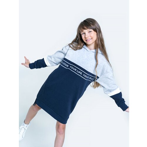 Big Star haljina za devojčice 340110 Blue Knitted-403 Slike