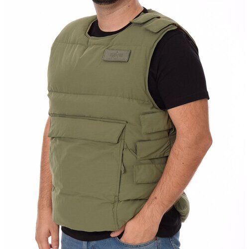 Alpha Industries Mu&amp;scaron;ki prsluk Protector Puffer, Zeleni Slike