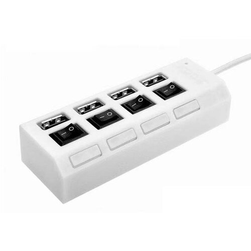 INF USB 2.0 4-Port Hub z Individualnimi Stikali - Bel, Idealen za Raz&scaron;iritev, (5000129827) Cene