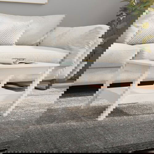 VidaXL stolić za kavu bijeli 55x55x40 cm od masivne borovine Slike