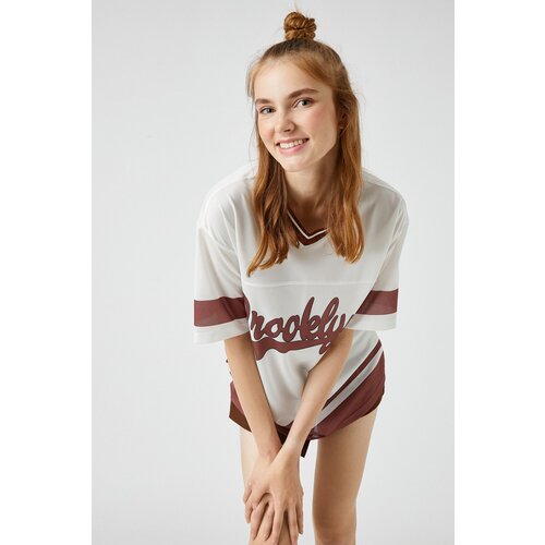 Koton T-Shirt - Ecru - Regular fit Slike