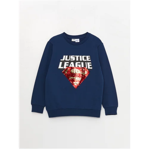 LC Waikiki Boys' Crew Neck Justice League Printed Long Sleeve Sweatshirt