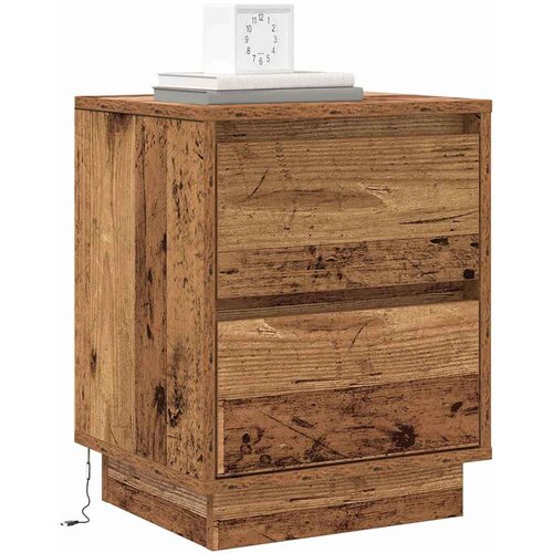  Noćni ormar s ladicama 2 pcs Staro drvo 39 x 34,5 x 50 cm Slike