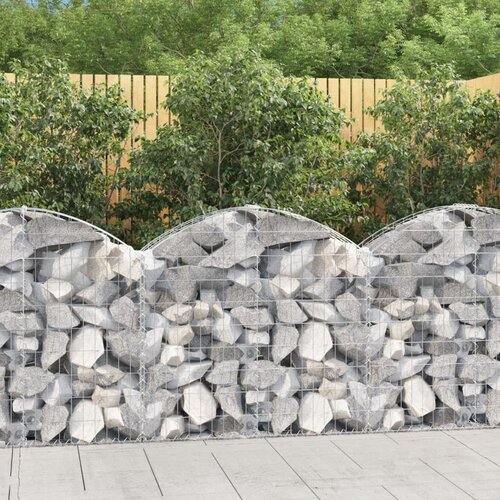  Gabionska ko&scaron;ara s lukom 100 x 30 x 80/100 cm pocinčano željezo Cene