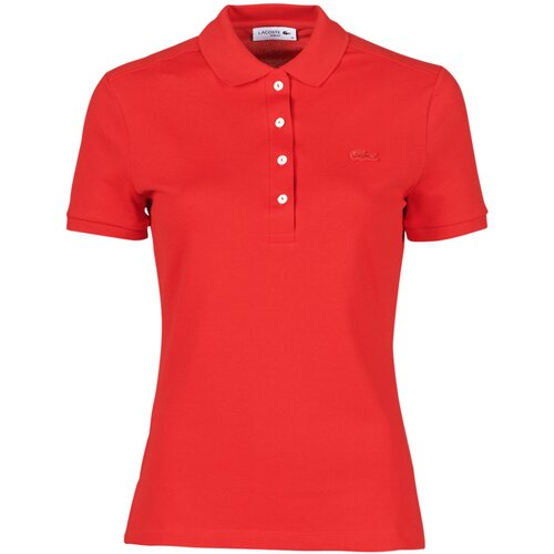 Lacoste Polo majice kratki rokavi POLO SLIM FIT Rdeča Slike