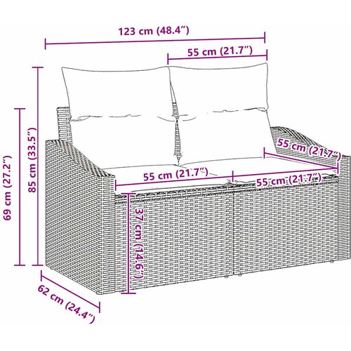  Set sofe 3 kom. Crna poliratan 178 x 62 x 85 cm Slike