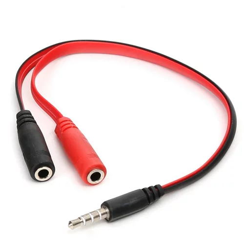 Omega Audio kabel adapter jack 2x 3.5mm na 3.5mm