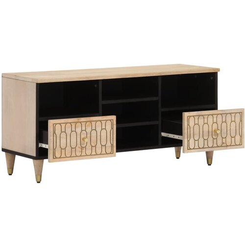 Maison Chic TV omarica - TV stojalo - Televizijska omarica 100x33x46 cm trden mangov les, (21701828) Cene