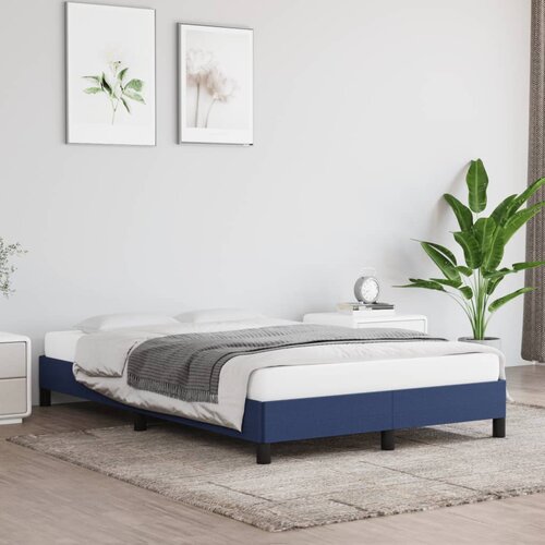 The Living Store Posteljni okvir moder 120x200 cm blago - Posteljni Okvir, (21523178) Slike