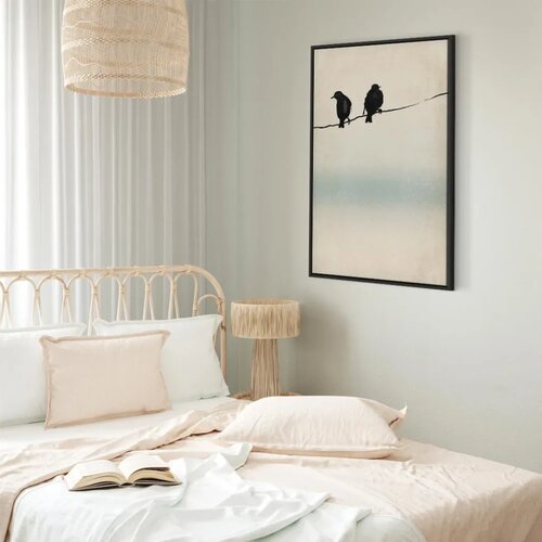  Slika - Frozen Sparrows (1 Part) Vertical 40x60 U crnom drvenom okviru Slike