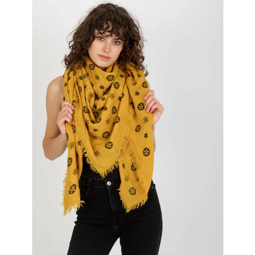 Fashion Hunters Women's scarf with print - yellow