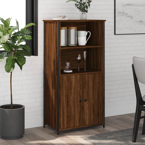 VidaXL Visoka komoda boja hrasta 62 x 36 x 121 5 cm konstruirano drvo Slike