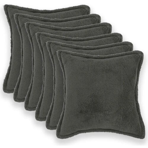  Presvlaka za jastuk 6 kom. HOUTEN Tamnosiva 50 x 50 cm Boucl&eacute; - Tamnosiva 50 x 50 cm 6 Cijene
