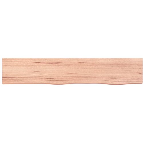  Zidna polica svjetlosmeđa 100x20x2 cm od obrađene hrastovine Slike