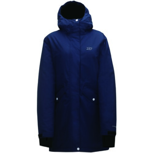 2117 SOLBERGA lady's hooded coat, blue Slike