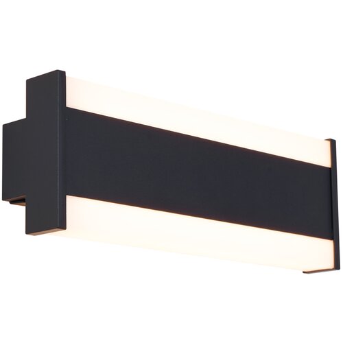 QAZQA Moderna stenska svetilka črna 30 cm vklj. LED CCT IP54 - Vanya Slike