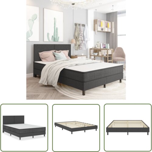 The Living Store Posteljni okvir boxspring sivo blago 180x200 cm - Boxspring Posteljni Okvir, (21737212) Cene