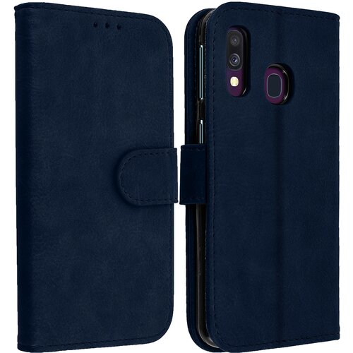AVIZAR Folio Case Samsung Galaxy A40 z držalom za kartico - modra, (20616675) Cene