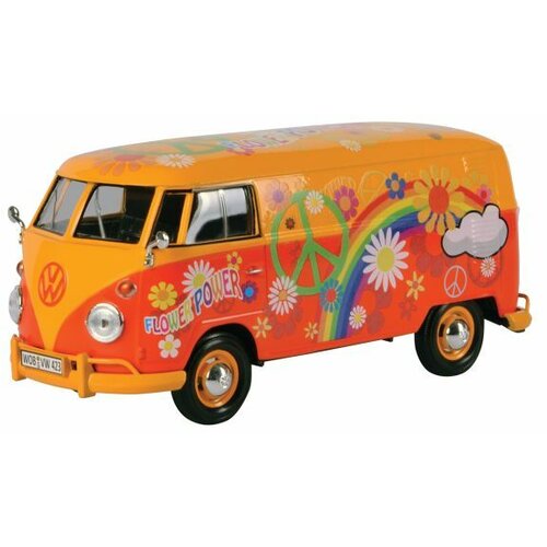 Metalni kombi 1:24 Volkswagen delivery van flower Slike