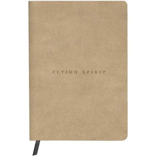  Notes A5, Flying spirit, diktando crte, tvrdi uvez, kožni, bež Cene