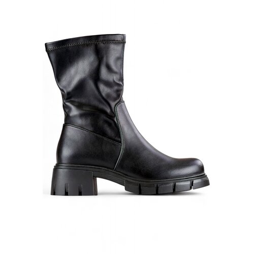 Primohurt Black fitted women&amp;#039;s worker ankle boots made of ecological leather Slike