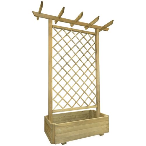 vidaXL Vrtna pergola s cvetličnim koritom 162x56x204 cm lesena, (20758684) Cene