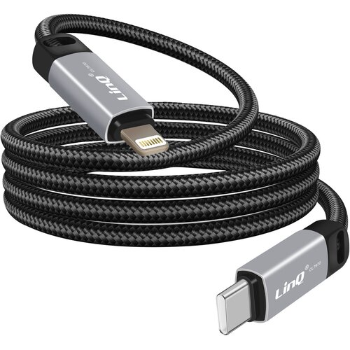 LINQ Kabel Lightning na USB-C Power Delivery 36W iz pletenega najlona 1,2m, Črna, (5000220165) Cene