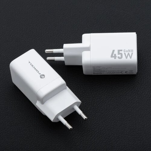  Punjač za telefone Forcell F-Energy Mini GaN III 2 x USB C PD QC4.0 45W VT-36B bijeli Slike