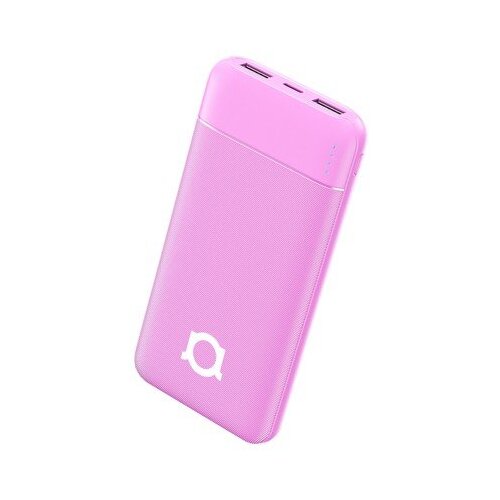 Powerbank Adda Collins PB-001-LP, Fusion 10000mAh, Micro USB in Type-C vhodi, 2xUSB-A izhodi, 12W, roza Slike