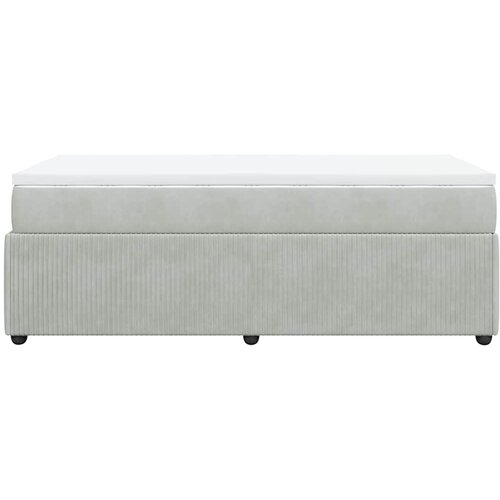 Box spring krevet s madracem svjetlosivi 80 x 200 cm bar&amp;scaron;unasti Slike