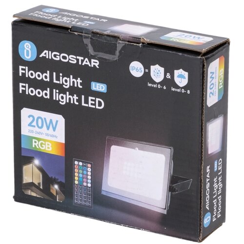 Aigostar led rgb prigu&amp;scaron;iva reflektor LED/10W/230V IP65 + daljinski upravljač Slike