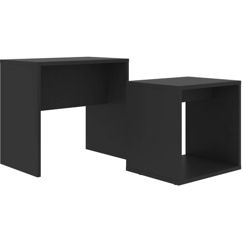  Set stolića za kavu crni 48 x 30 x 45 cm konstruirano drvo Slike
