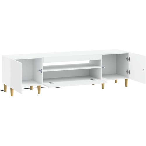  LED TV kabinet Bijela Konstruirano drvo Slike