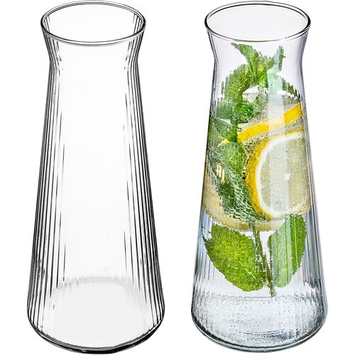 KADAX steklena karafa za vodo 1L 1000 ml limonadnih napitkov z utori 2 kosa, (5000351499) Cene