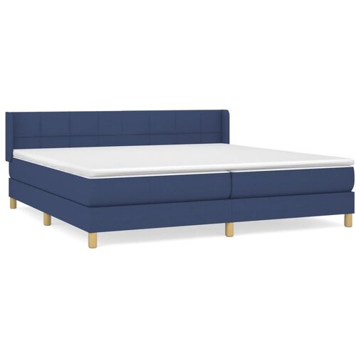 vidaXL Box spring postelja z vzmetnico modra 200x200 cm blago, (20893336) Cene