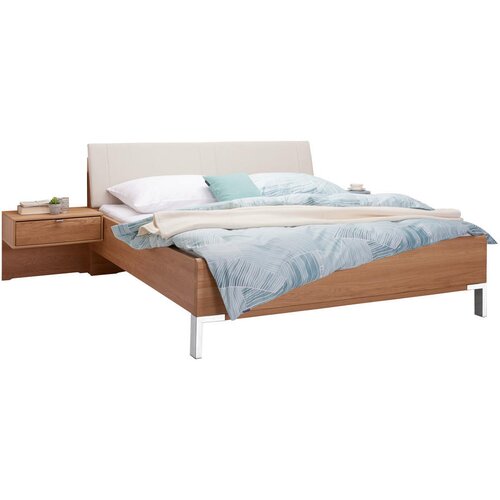 Dieter Knoll POSTELJNA GARNITURA 180 cm x 200 cm , les, tekstil, leseni material barve hrasta, barve &scaron;ampanjca Cene
