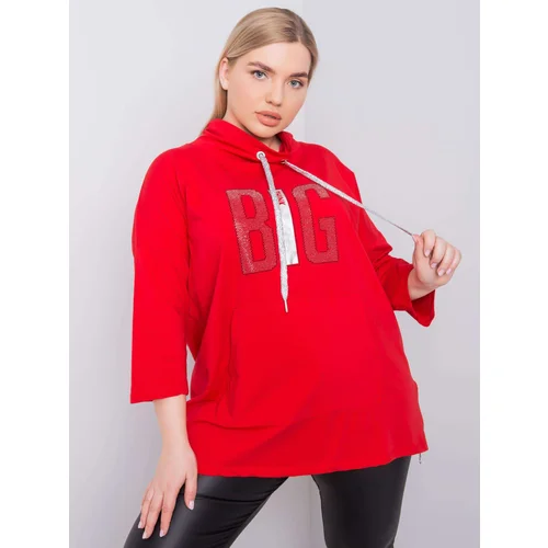 Fashion Hunters Red oversize blouse with apps