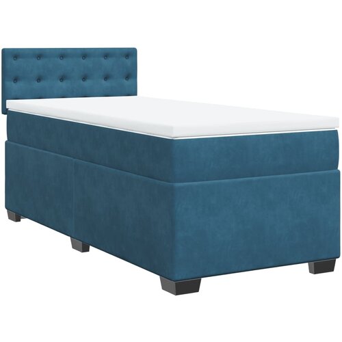 Maison Chic Box spring postelja - Vzmetna postelja z vzmetnico temno modra 80x200 cm žamet SL16785, (21894896) Slike
