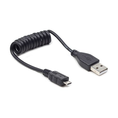 Gembird USB 2,0 kabal A-microB 0.6m spiralni, CC-mUSB2C-AMBM-0.6M Slike
