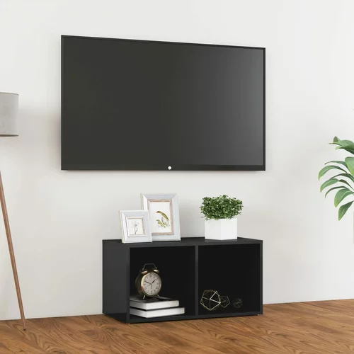 vidaXL TV omarica visok sijaj siva 72x35x36,5 cm iverna plošča, (20732277)