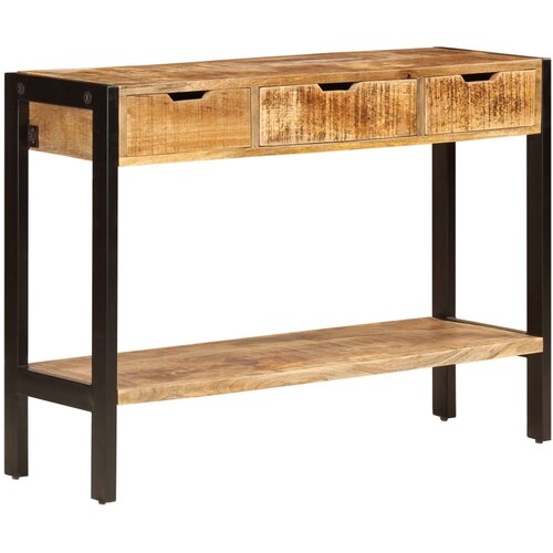  Komoda s 3 ladice 110 x 35 x 75 cm od masivnog drva manga Slike