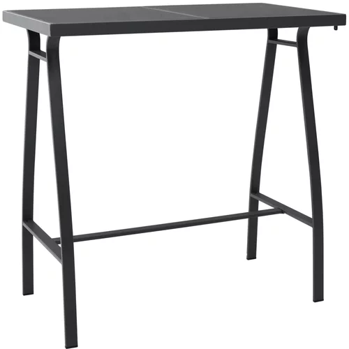  Vrtni barski stol crni 110 x 60 x 110 cm od kaljenog stakla