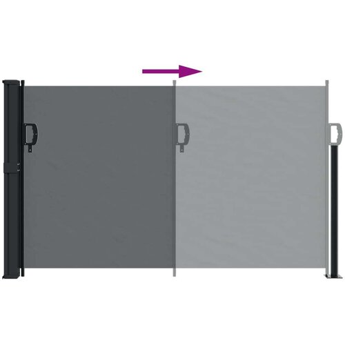 VidaXL Bočna tenda na uvlačenje crna 120 x 500 cm Slike
